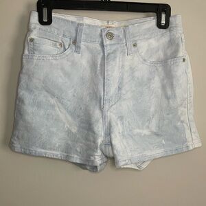 Levi’s High Rise Acid Wash Denim Shorts